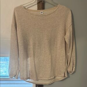 Cream Long Sleeve Top